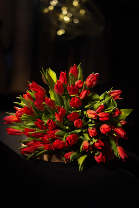 Ramo de TULIPANES ROJOS