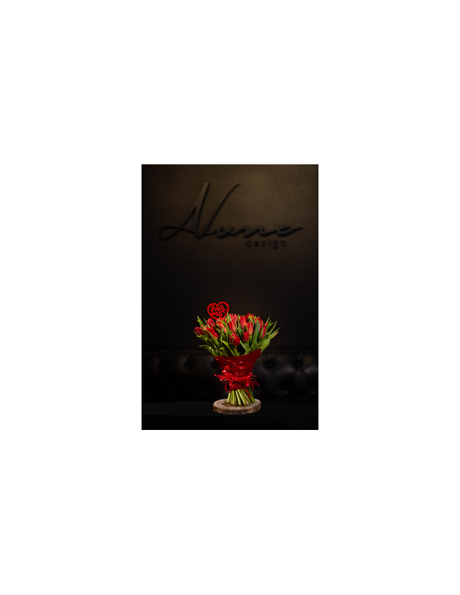 Ramo de TULIPANES ROJOS