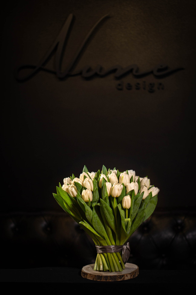 Ramo de TULIPANES BLANCOS