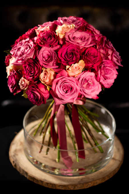 Ramo de ROSAS ROSADAS Y ROJAS