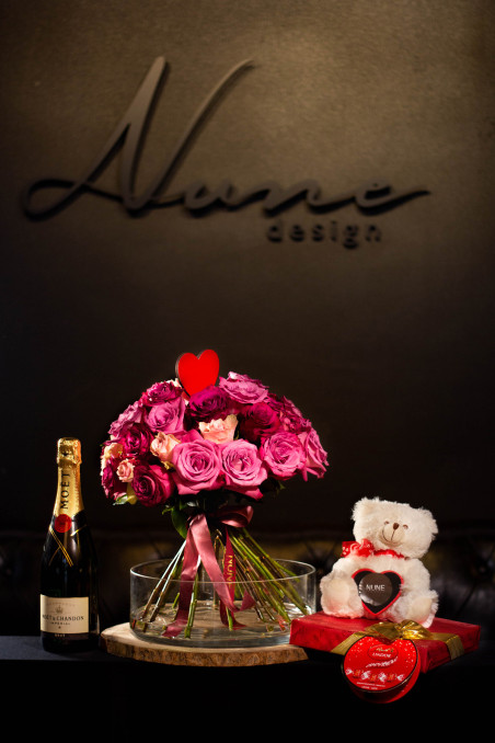 Ramo de ROSAS ROSADAS Y ROJAS